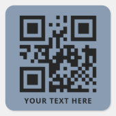 Benutzerdefinierter QR-Code und Werbeaktion in Tex Quadratischer Aufkleber (Vorderseite)
