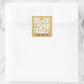 Benutzerdefinierter QR-Code und Werbeaktion Text G Quadratischer Aufkleber (Tasche)