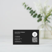 Benutzerdefinierter QR-Code-Upload Ihres Logos Sch Visitenkarte (Stehend Vorderseite)