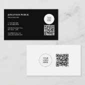 Benutzerdefinierter QR-Code-Upload Ihres Logos Sch Visitenkarte (Vorne/Hinten)
