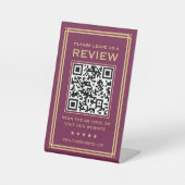 Benutzerdefinierter QR-Code Verlasst einen Klassik Sockelschild (Vorderseite)