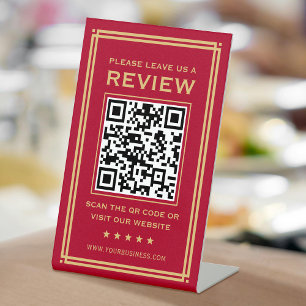 Benutzerdefinierter QR-Code Verlasst einen Klassik Sockelschild