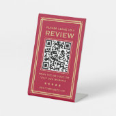 Benutzerdefinierter QR-Code Verlasst einen Klassik Sockelschild (Vorderseite)