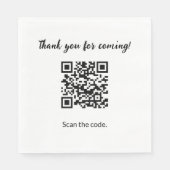 Benutzerdefinierter QR-Code Vielen Dank für Ihr Ko Serviette (Vorderseite)