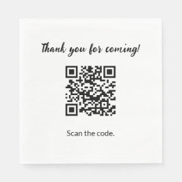 Benutzerdefinierter QR-Code Vielen Dank für Ihr Ko Serviette