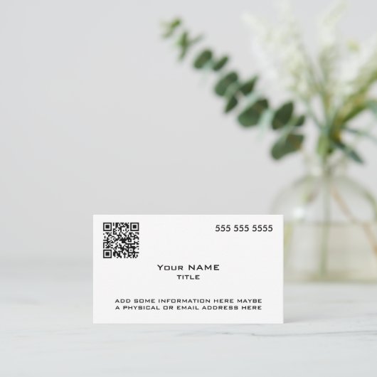 Benutzerdefinierter QR-Code Visitenkarte (Stehend Vorderseite)