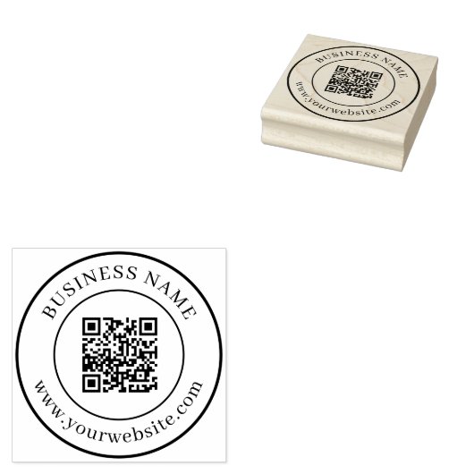 Benutzerdefinierter QR-Code Vorlage Klassischer Ru Gummistempel (Stempel)