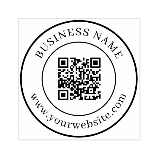 Benutzerdefinierter QR-Code Vorlage Klassischer Ru Gummistempel (Prägung)
