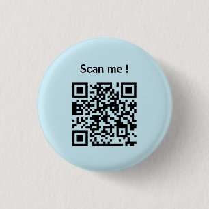 benutzerdefinierter QR-Code Website Förderung blau Button