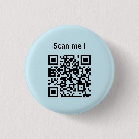 benutzerdefinierter QR-Code Website Förderung blau Button (Vorderseite)