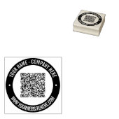 Benutzerdefinierter QR-Code Website Rund-Kautschuk Gummistempel (Stempel)