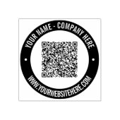 Benutzerdefinierter QR-Code Website Rund-Kautschuk Gummistempel (Prägung)
