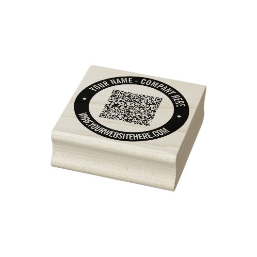 Benutzerdefinierter QR-Code Website Rund-Kautschuk Gummistempel (Stempel)