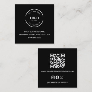 Benutzerdefinierter QR-Code Website Soziale Symbol Quadratische Visitenkarte