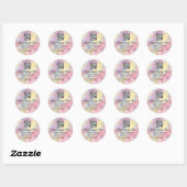 Benutzerdefinierter QR-Code Werbe-Holograph Rose Runder Aufkleber (Blatt)