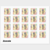 Benutzerdefinierter QR-Code Werbeaktion Rose Holog Quadratischer Aufkleber (Blatt)