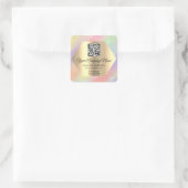 Benutzerdefinierter QR-Code Werbeaktion Rose Holog Quadratischer Aufkleber (Tasche)
