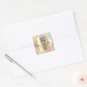 Benutzerdefinierter QR-Code Werbeaktion Rose Holog Quadratischer Aufkleber (Umschlag)