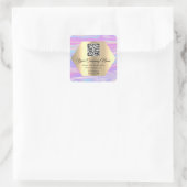 Benutzerdefinierter QR-Code Werbemittel Rosa Farbv Quadratischer Aufkleber (Tasche)