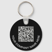Benutzerdefinierter QR-Code Werbeschwarz Schlüsselanhänger (Vorderseite)