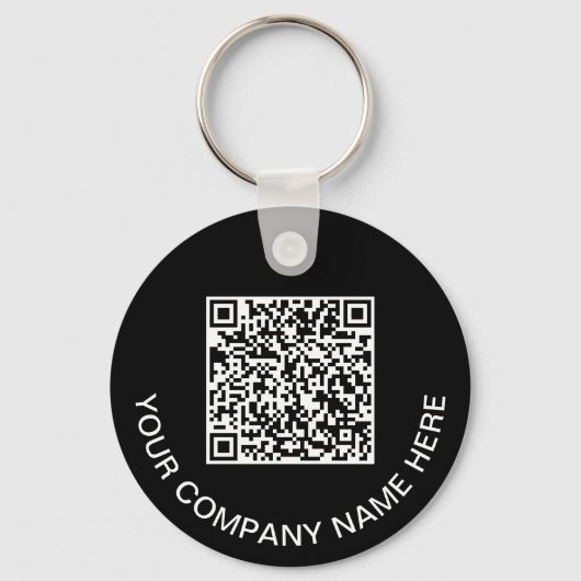Benutzerdefinierter QR-Code Werbeschwarz Schlüsselanhänger (Vorderseite)