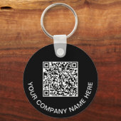 Benutzerdefinierter QR-Code Werbeschwarz Schlüsselanhänger (Vorderseite)