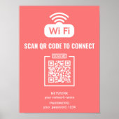 Benutzerdefinierter QR-Code WIFI-Kennwort Netzwerk Poster (Vorne)