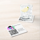 Benutzerdefinierter QR-Code Wifi-Netzwerkzugriff Rechteckiger Pappuntersetzer (Vor Ort)