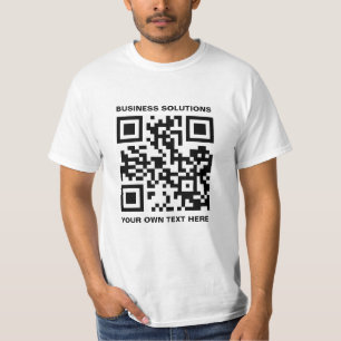 Benutzerdefinierter QR-Code Zurück-Logo-T - Shirt