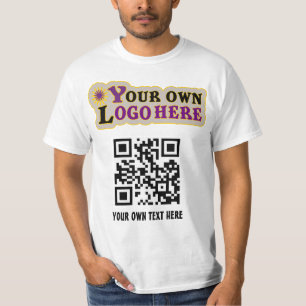 Benutzerdefinierter QR-Code Zurück-Logo-T - Shirt
