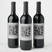 Benutzerdefinierter QR-Code Zurück-Logo T - Shirt  Weinetikett (Flaschen)