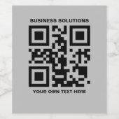 Benutzerdefinierter QR-Code Zurück-Logo T - Shirt Weinetikett (Einzelnes Label)