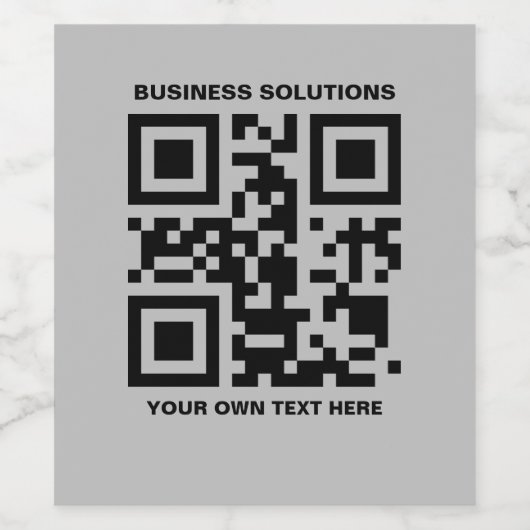 Benutzerdefinierter QR-Code Zurück-Logo T - Shirt  Weinetikett (Einzelnes Label)