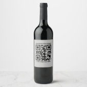 Benutzerdefinierter QR-Code Zurück-Logo T - Shirt Weinetikett (Vorderseite)
