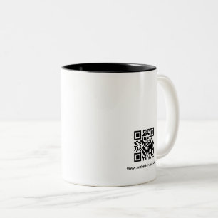 Benutzerdefinierter QR-Logo-Website-Zweiton-Geschä Zweifarbige Tasse