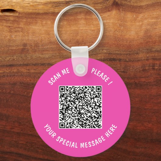 Benutzerdefinierter QR-Schlüsselanhänger - Farben Schlüsselanhänger (Rückseite)