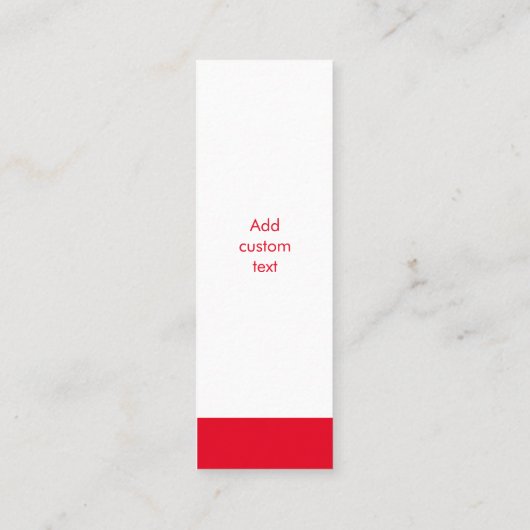 benutzerdefinierter QS-Code - einfache rote Leseze Mini Visitenkarte (Rückseite)