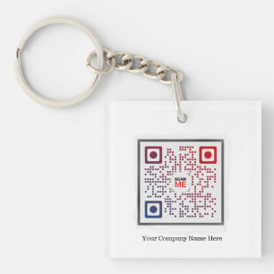 Benutzerdefinierter quadratischer QR-Code-Schlüsse Schlüsselanhänger