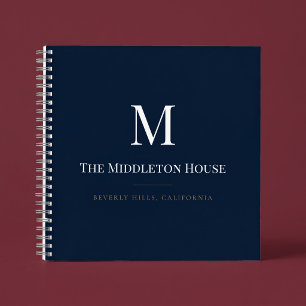 Benutzerdefinierter Quiet Luxury Estate Monogram F Notizblock