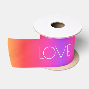 Benutzerdefinierter Rainbow Gradient Ribbon-Liebe Satinband