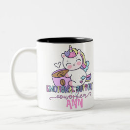Benutzerdefinierter Rainbow Unicorn Emotionale Sup Zweifarbige Tasse