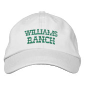 Benutzerdefinierter Ranch-Name Bestickte Baseballkappe (Vorderseite)