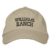 Benutzerdefinierter Ranch-Name Bestickte Baseballkappe (Vorderseite)
