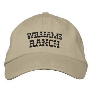 Benutzerdefinierter Ranch-Name Bestickte Baseballkappe