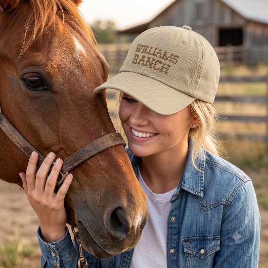 Benutzerdefinierter Ranch-Name Bestickte Baseballkappe