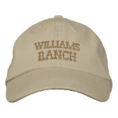 Benutzerdefinierter Ranch-Name Bestickte Baseballkappe (Vorderseite)