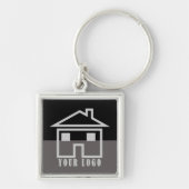 Benutzerdefinierter Real-Anwesen- oder Realto-Logo Schlüsselanhänger (Vorne)
