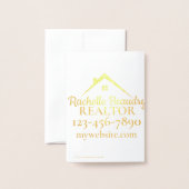 Benutzerdefinierter Realtor für Real Anwesen Marke Folienkarte (Rückseite mit Umschlag)
