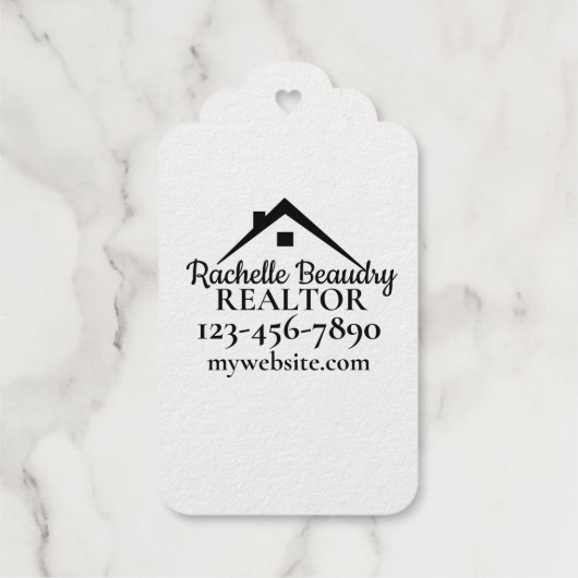 Benutzerdefinierter Realtor für Real Anwesen Marke Geschenkanhänger (Rückseite)
