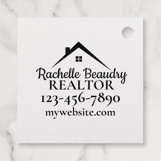Benutzerdefinierter Realtor für Real Anwesen Marke Geschenkanhänger (Rückseite)